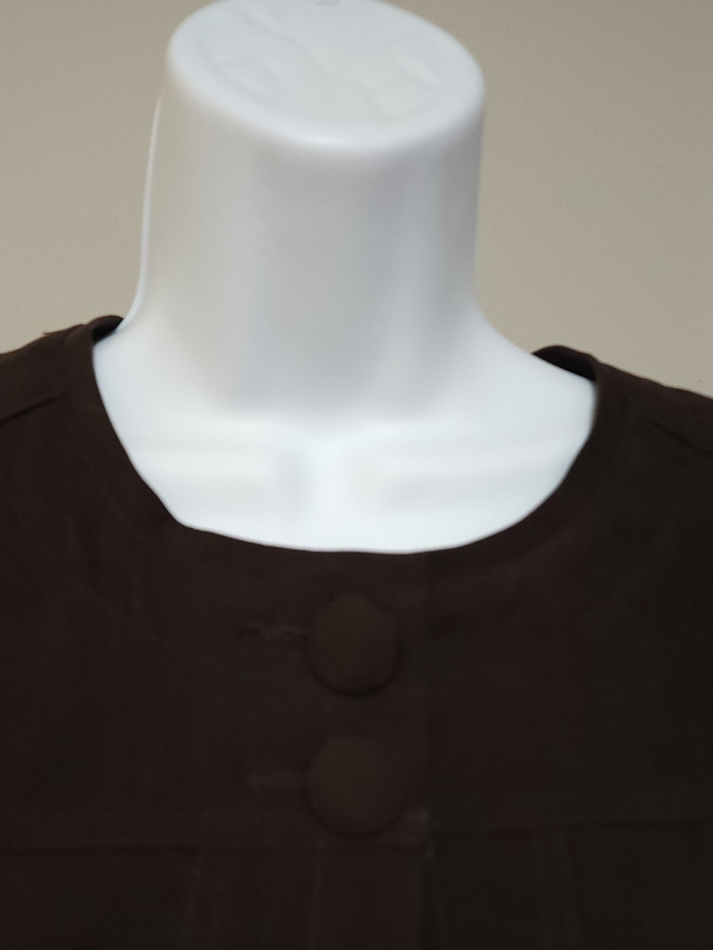 Kim Rogers Dark Brown Suede Swing Cape Jacket - Picture 6 of 16